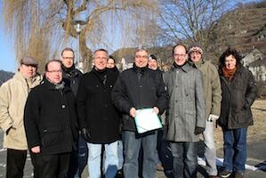 Göller, Lewentz und Kern waren vor Ort in St. Goarshausen zum Thema Stadtsanierung.