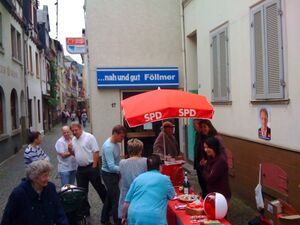 Gut besuchter Infostand für Karl-Heinz Lachmann